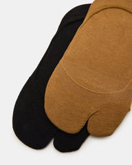 SPLIT TOE LINER SOCKS BLACK/NUDE