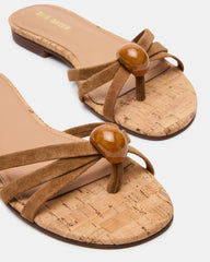 CALISSI STONE CHESTNUT SUEDE