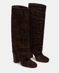 DELIA DARK BROWN SUEDE