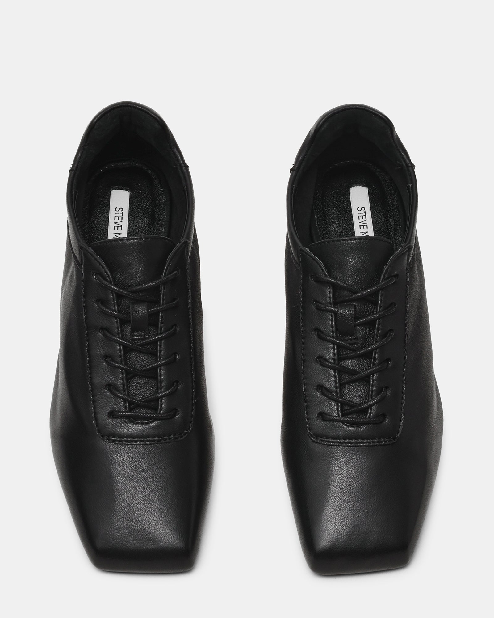 DELPHY LACE-UP BLACK LEATHER