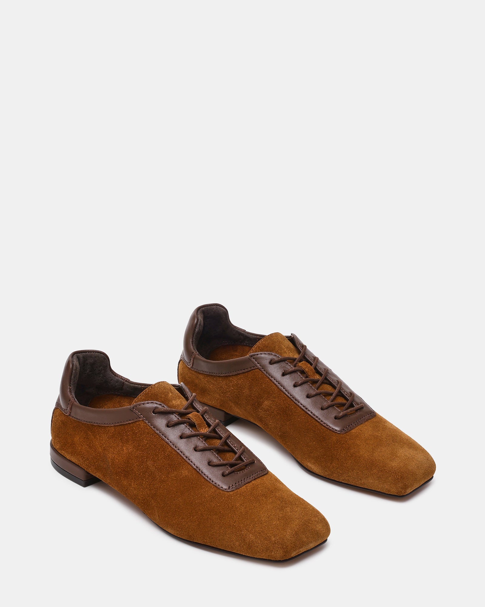 DELPHY LACE-UP TAN SUEDE