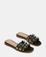 HADYN STUDS BLACK LEATHER