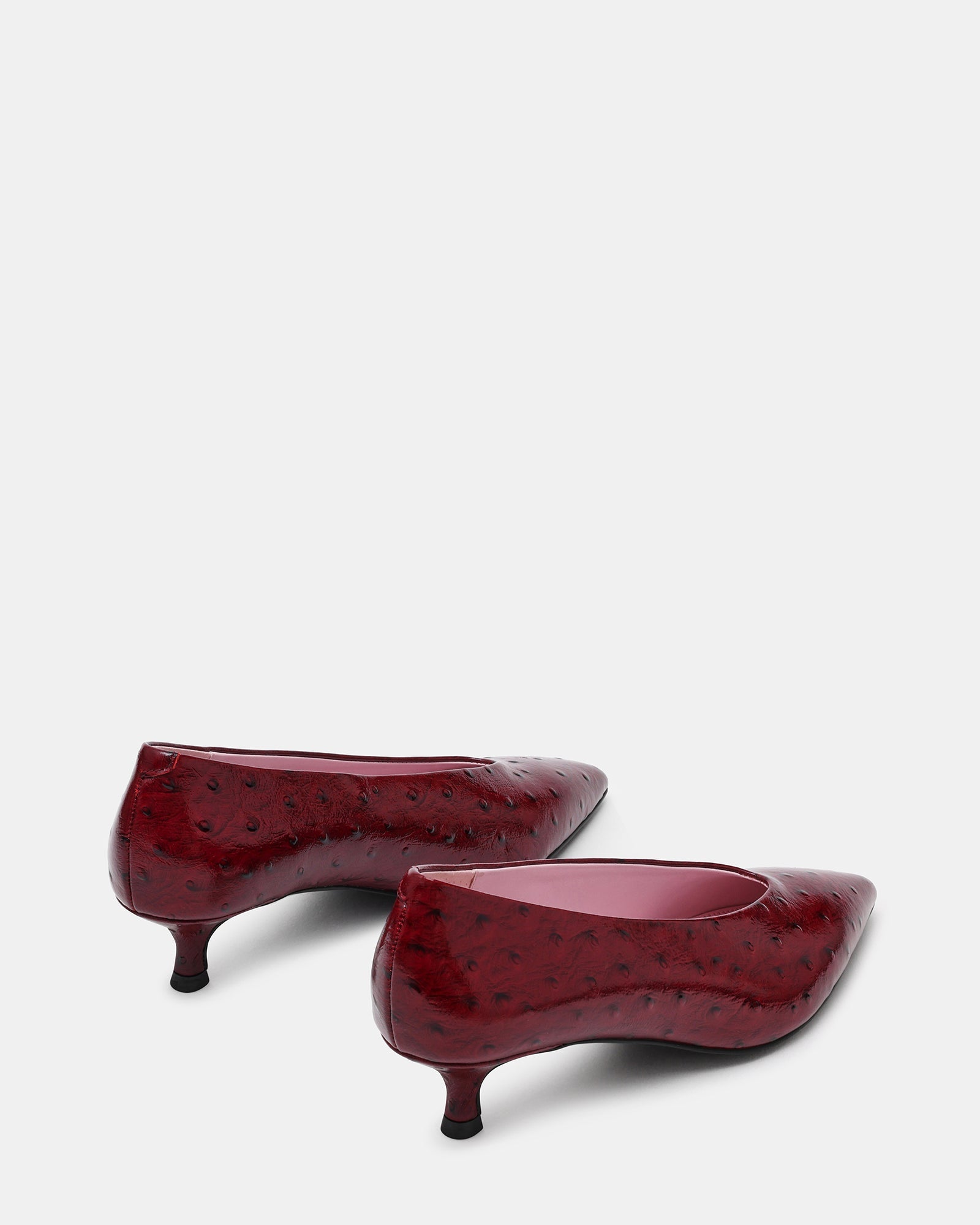 JAFFA OSTRICH DARK CHERRY LEATHER