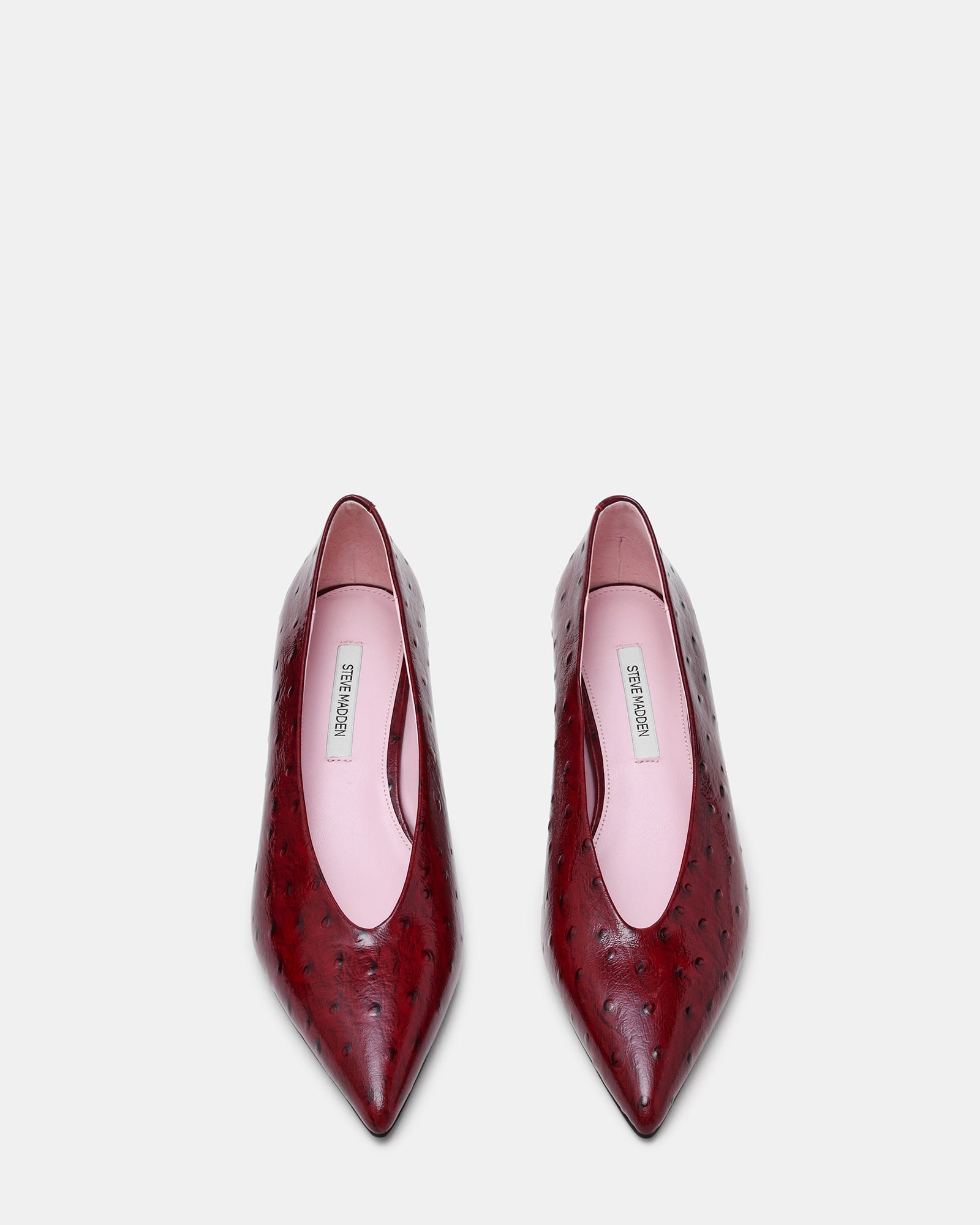JAFFA OSTRICH DARK CHERRY LEATHER
