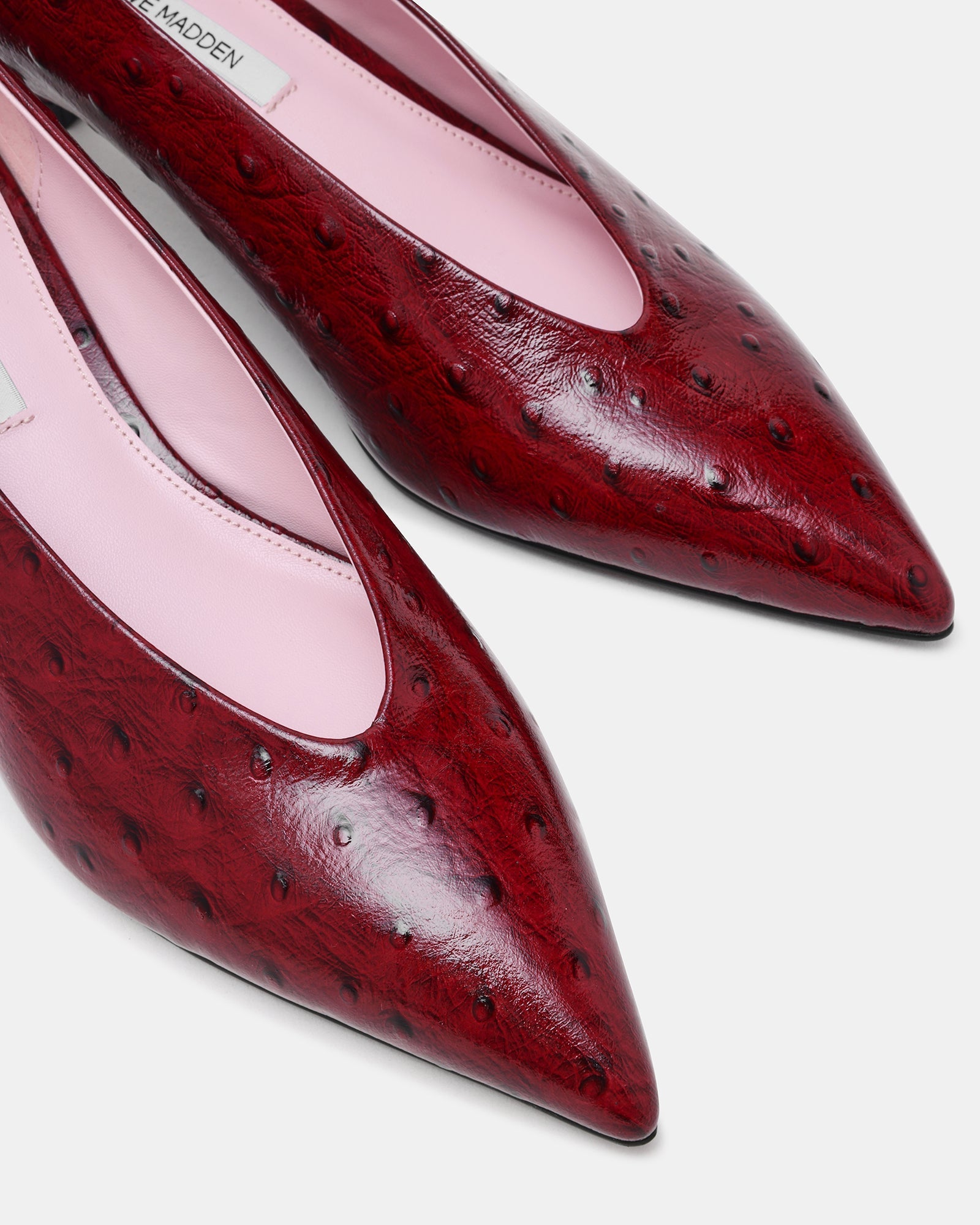 JAFFA OSTRICH DARK CHERRY LEATHER