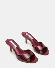 KENDRIX OSTRICH DARK CHERRY LEATHER
