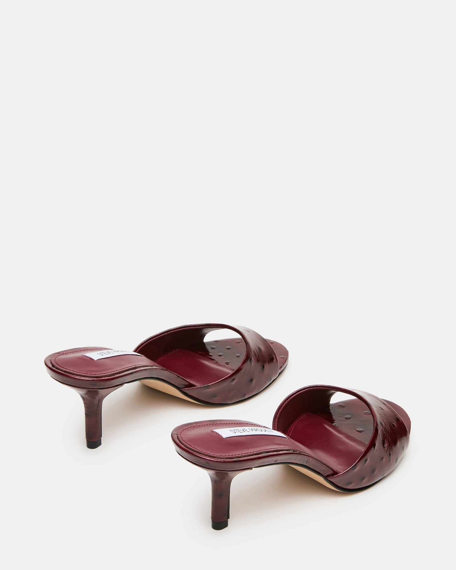 KENDRIX OSTRICH DARK CHERRY LEATHER