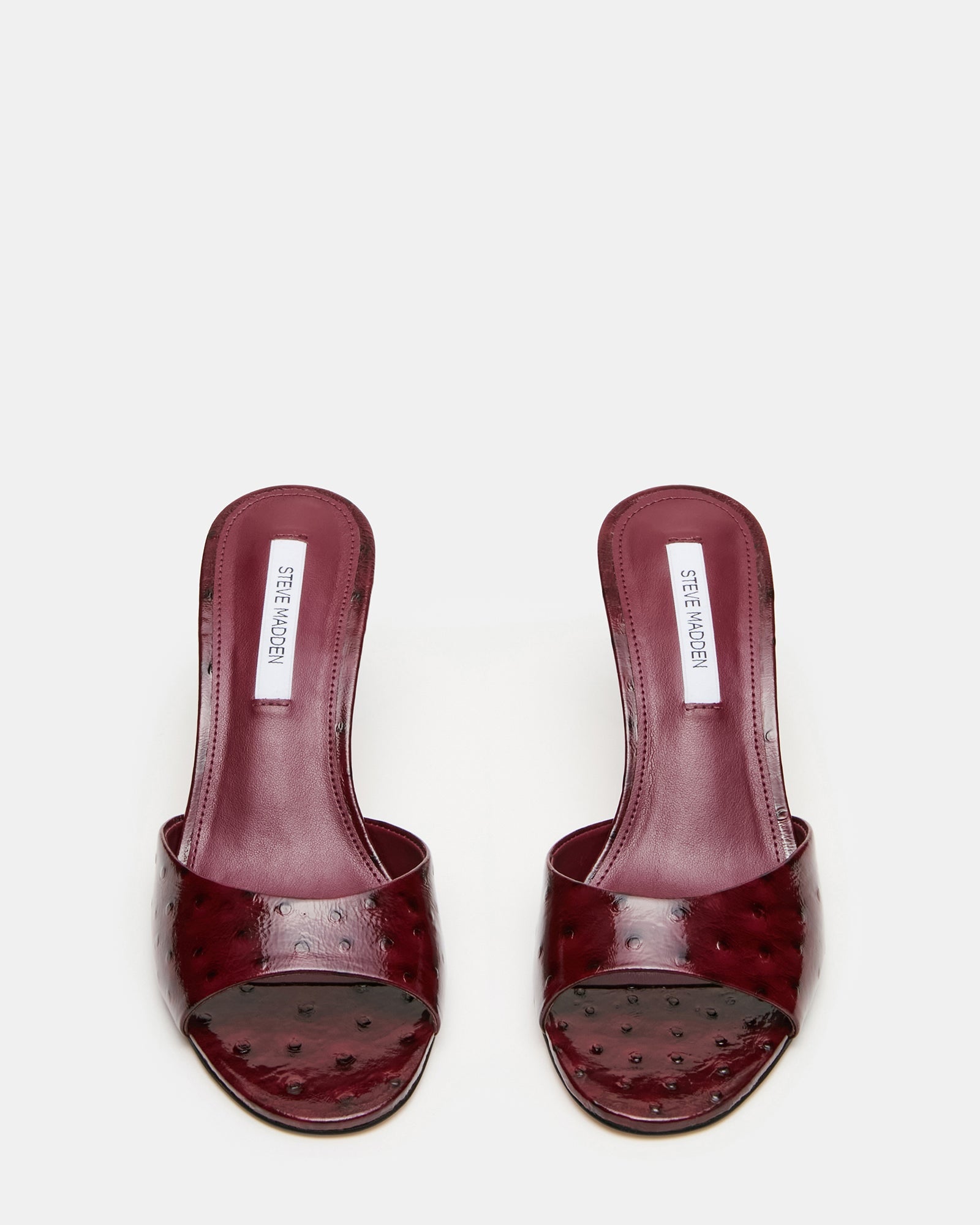 KENDRIX OSTRICH DARK CHERRY LEATHER