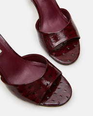KENDRIX OSTRICH DARK CHERRY LEATHER