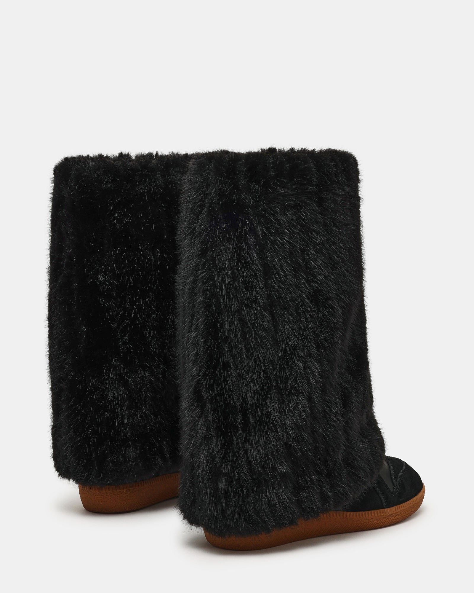 MAVIS FAUX FUR BLACK SUEDE