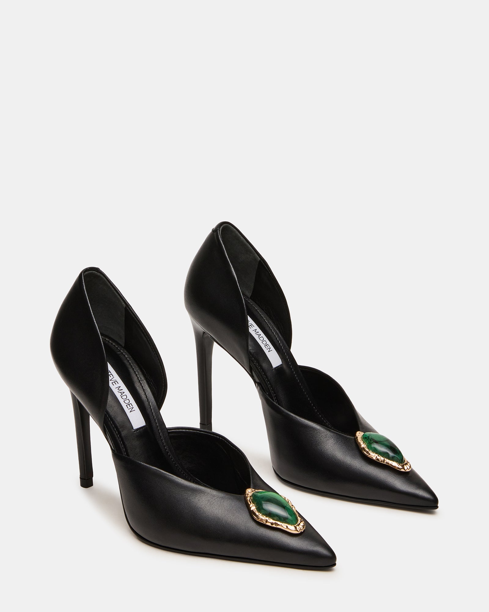 NYSA STONE BLACK LEATHER