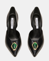 NYSA STONE BLACK LEATHER