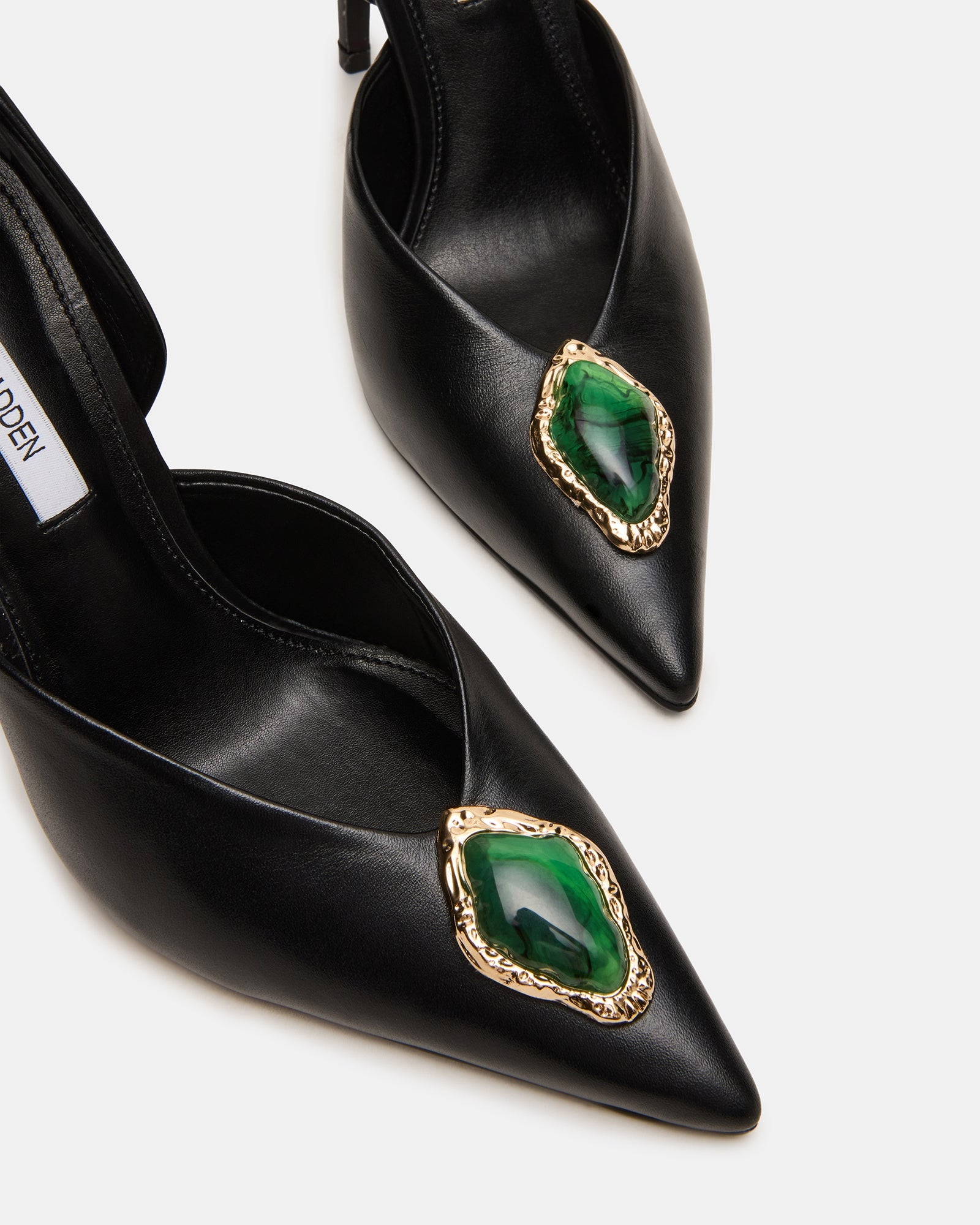 NYSA STONE BLACK LEATHER