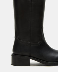 RIGGS BLACK LEATHER WIDE CALF