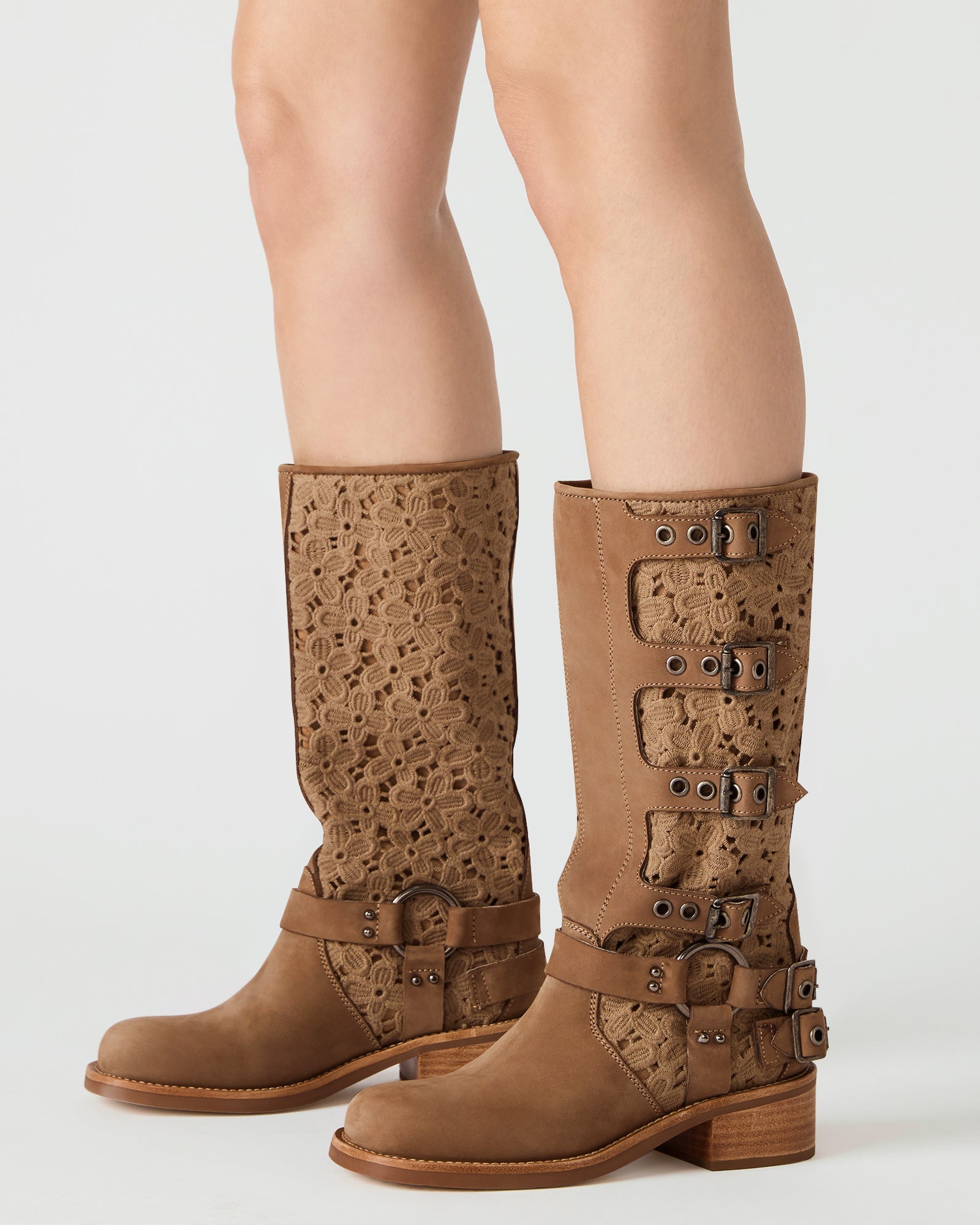 ROCKY FLORAL TAN NUBUCK
