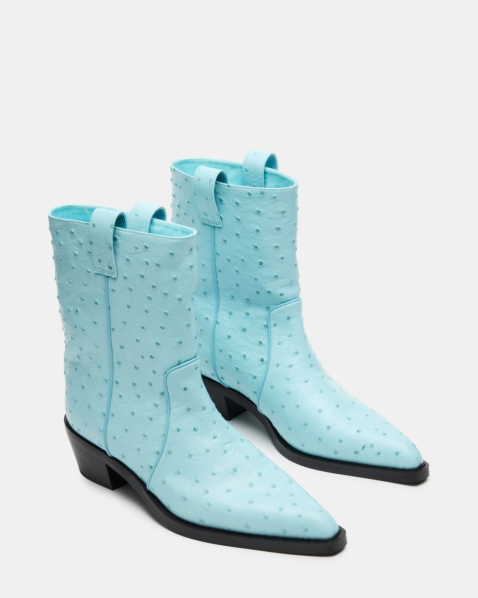 VINNY OSTRICH TURQUOISE LEATHER