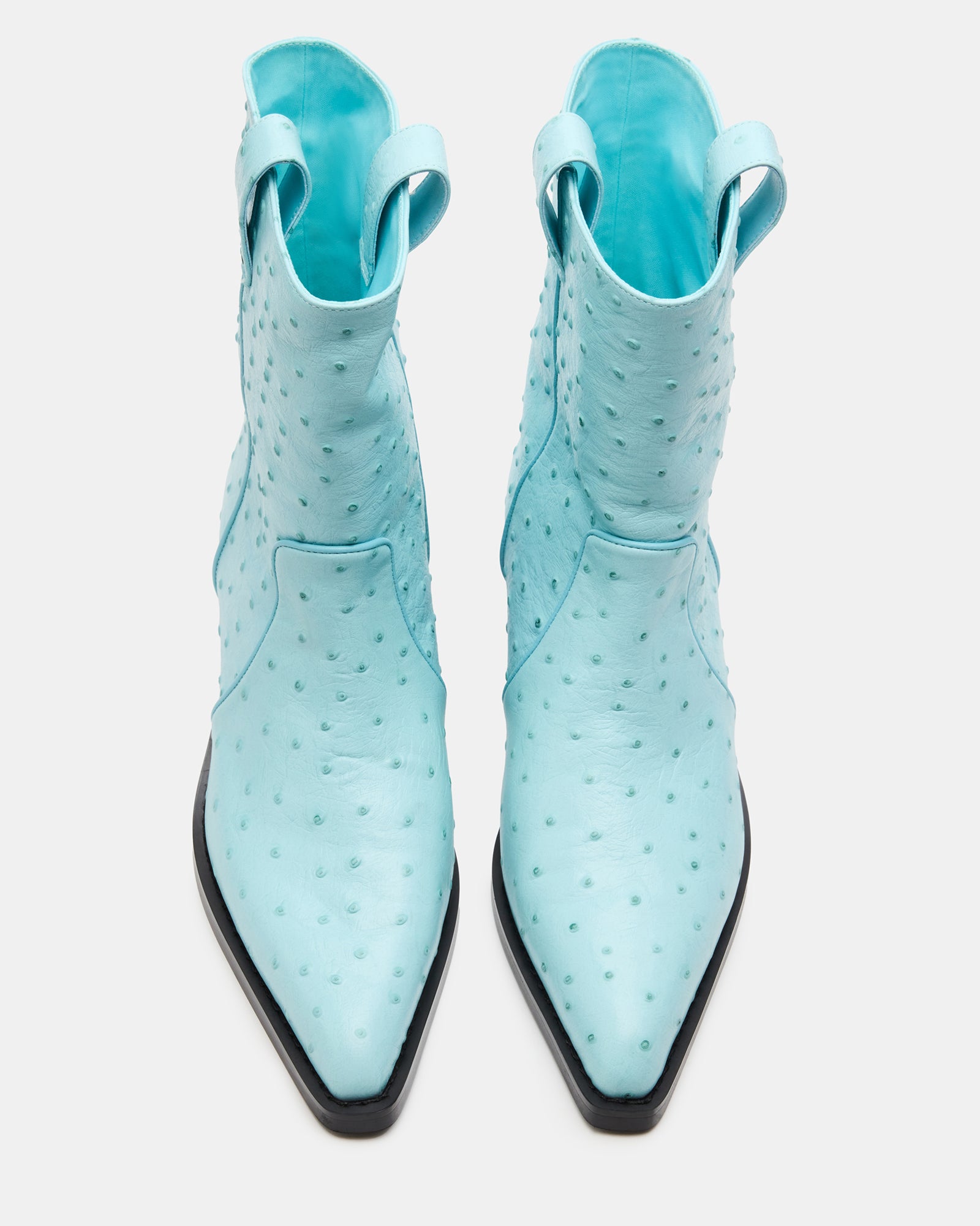 VINNY OSTRICH TURQUOISE LEATHER
