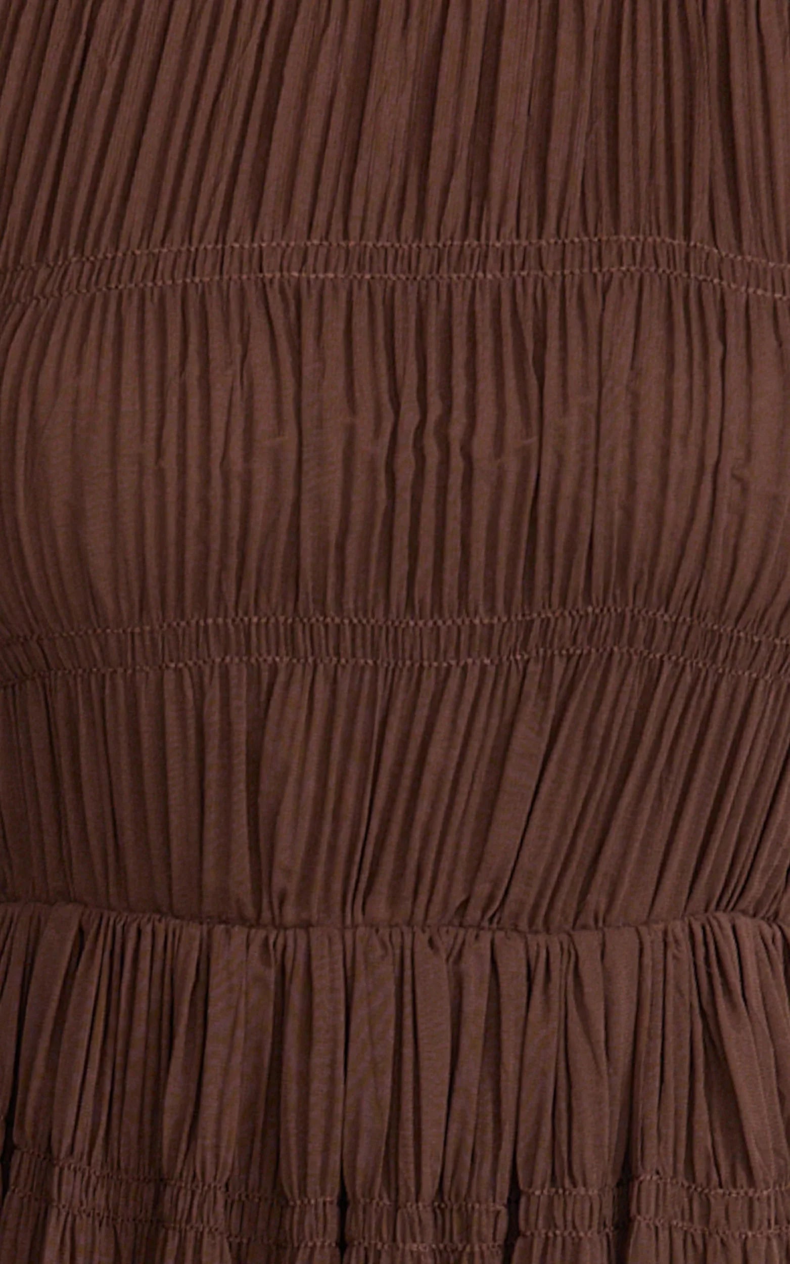 Paloma Maxi Dress - Ruched Shift Dress in Chocolate