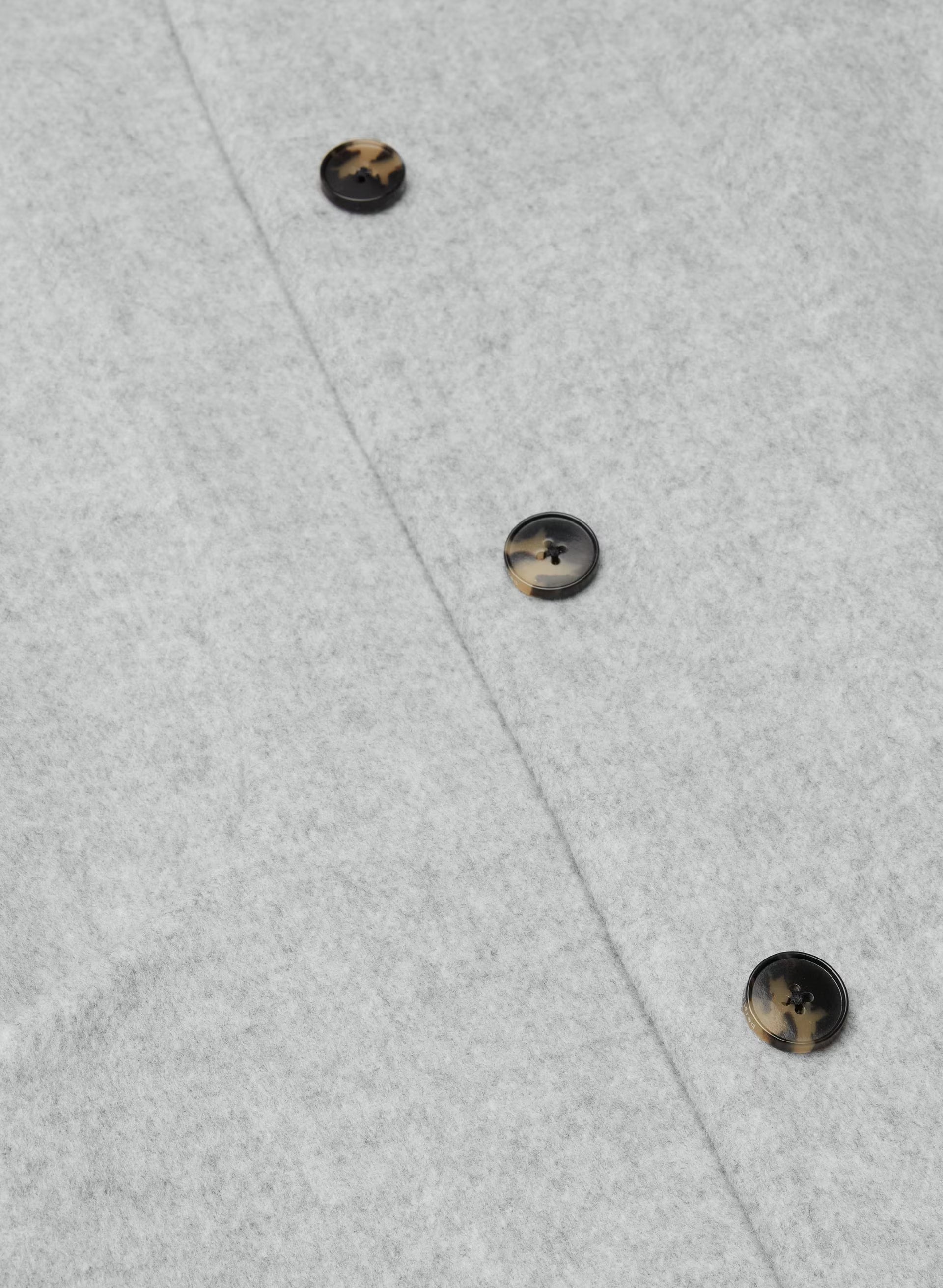 The Cocoon Long Coat - Wool Cashmere - HEATHER LIGHT GREY