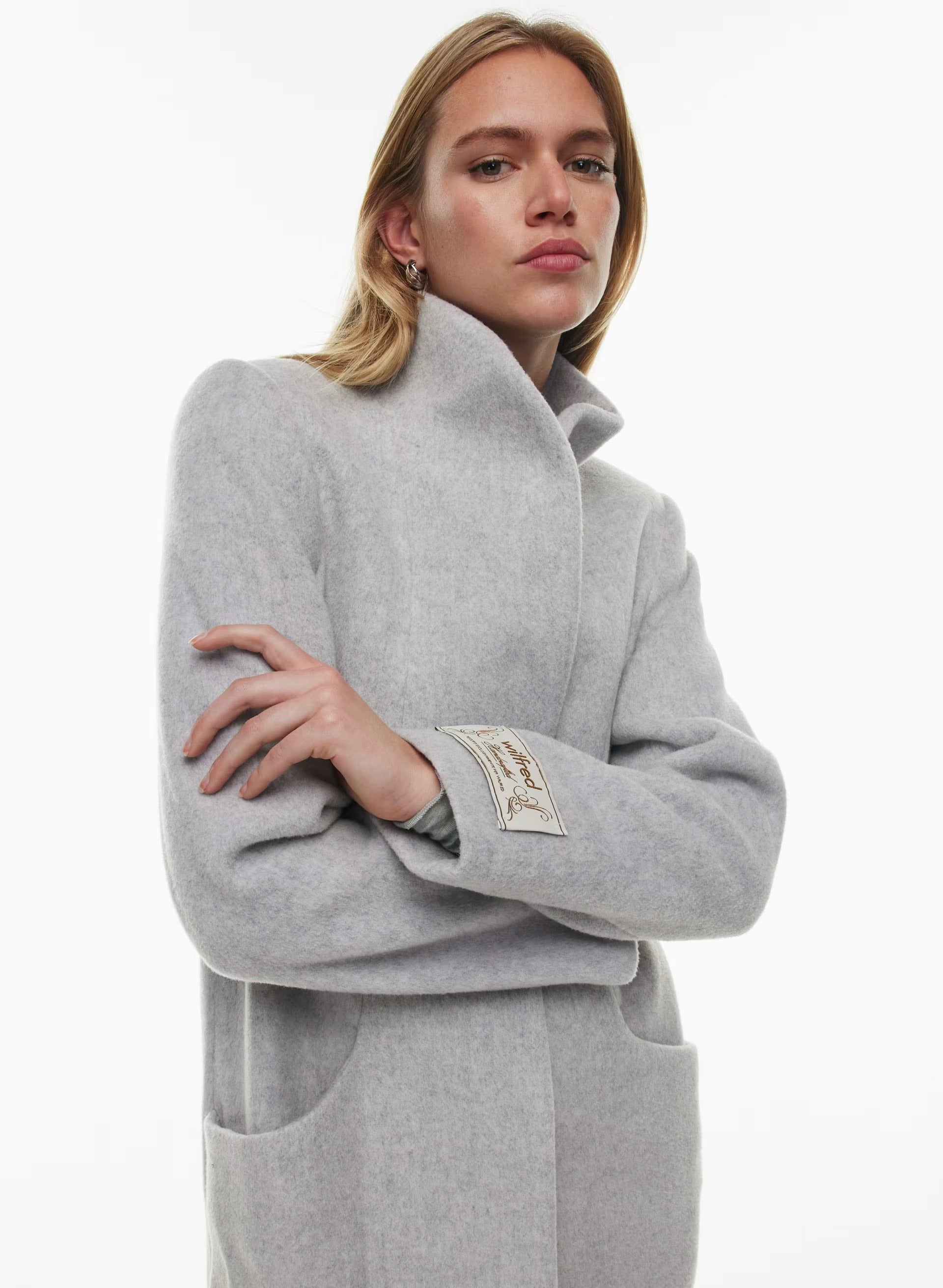 The Cocoon Long Coat - Wool Cashmere - HEATHER LIGHT GREY