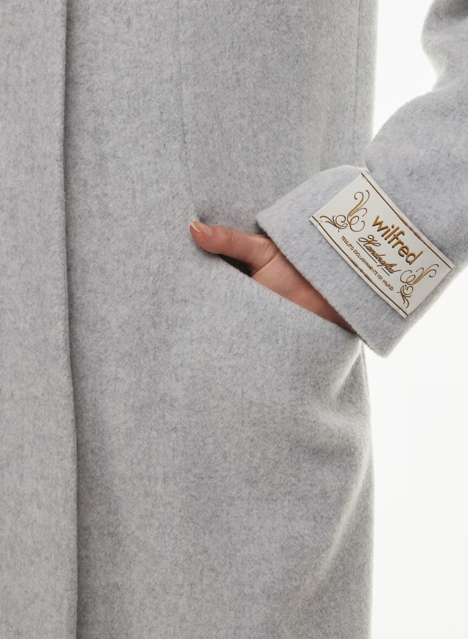 The Cocoon Long Coat - Wool Cashmere - HEATHER LIGHT GREY
