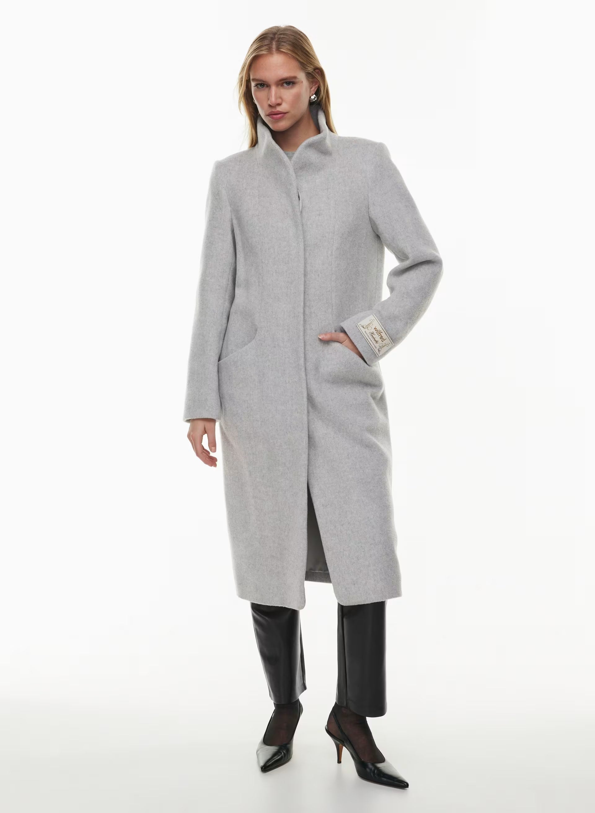 The Cocoon Long Coat - Wool Cashmere - HEATHER LIGHT GREY