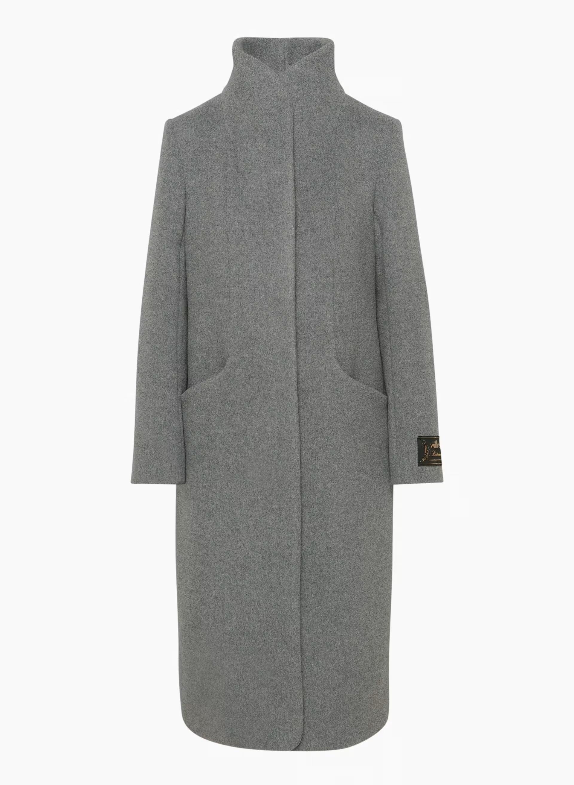 The Cocoon Long Coat - Wool Cashmere - HEATHER DARK GREY