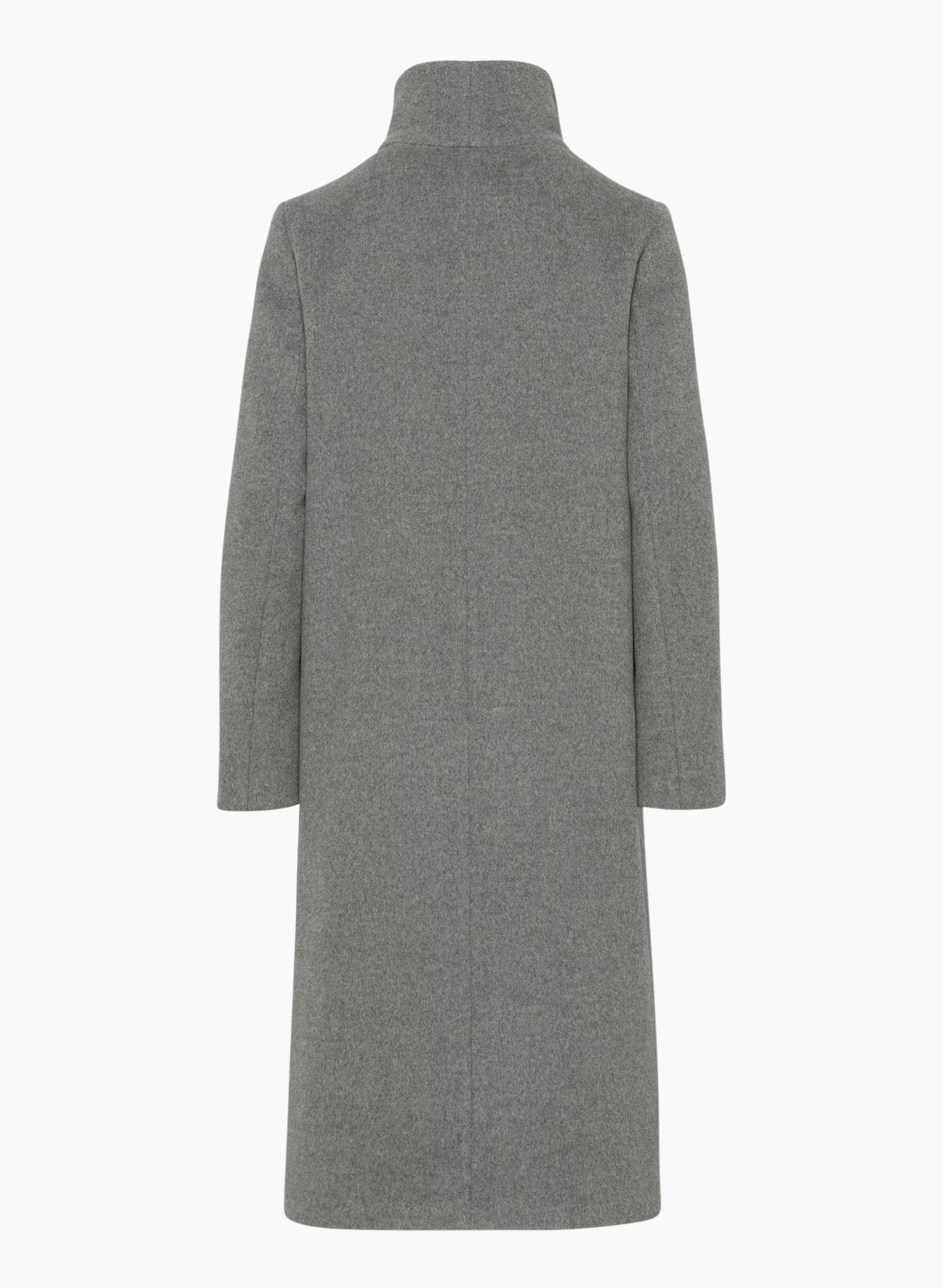 The Cocoon Long Coat - Wool Cashmere - HEATHER DARK GREY