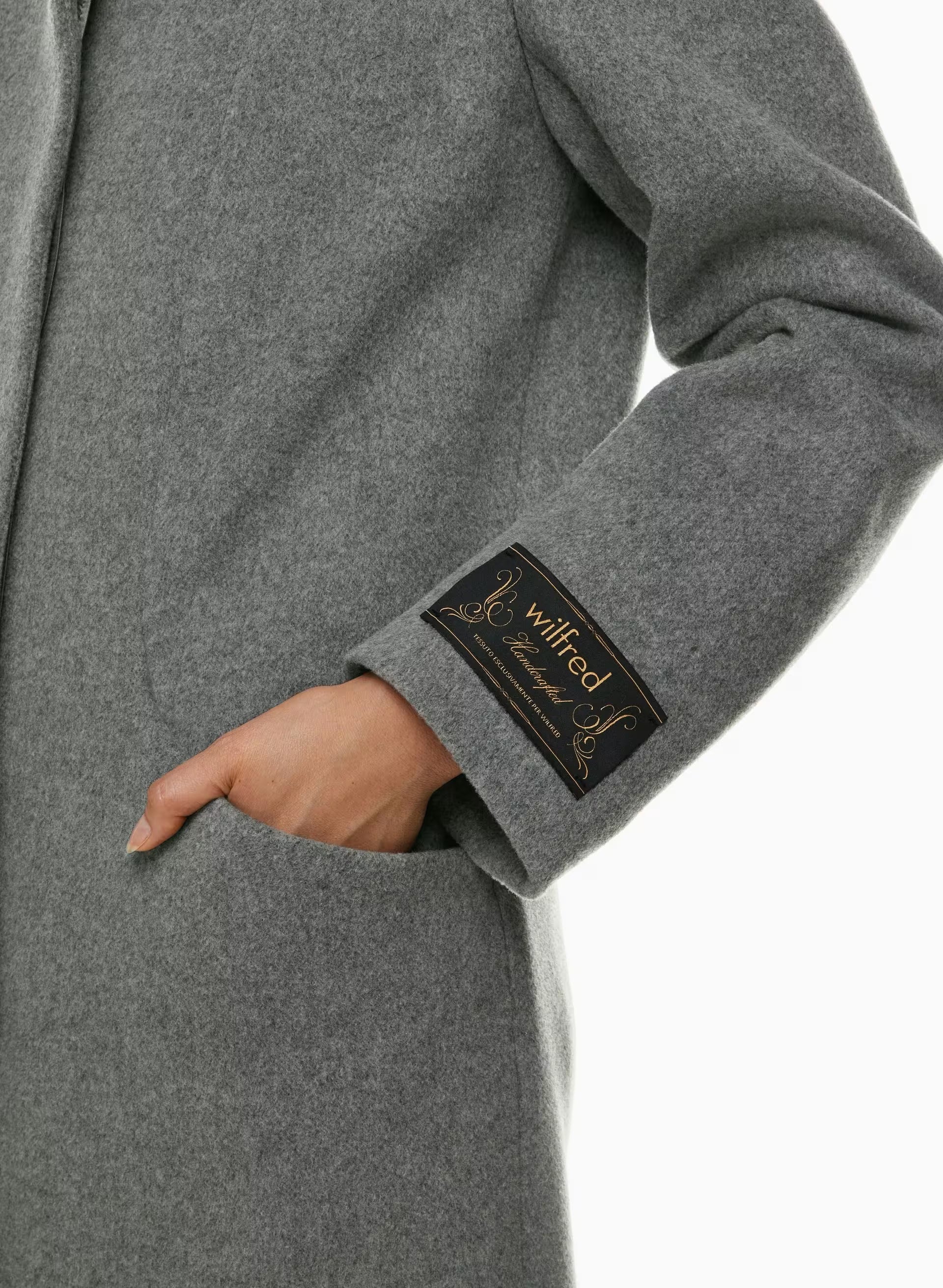 The Cocoon Long Coat - Wool Cashmere - HEATHER DARK GREY