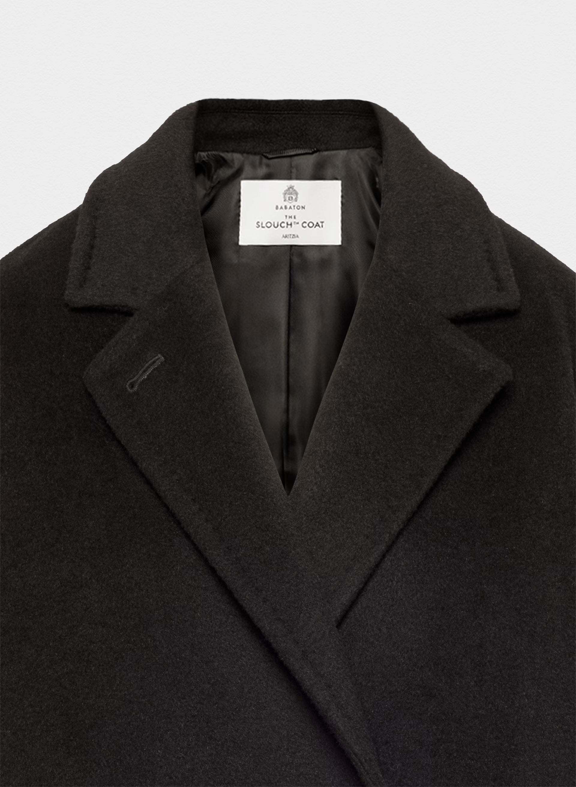 The Slouch™ Coat New - (Re)Camel Wool - BLACK