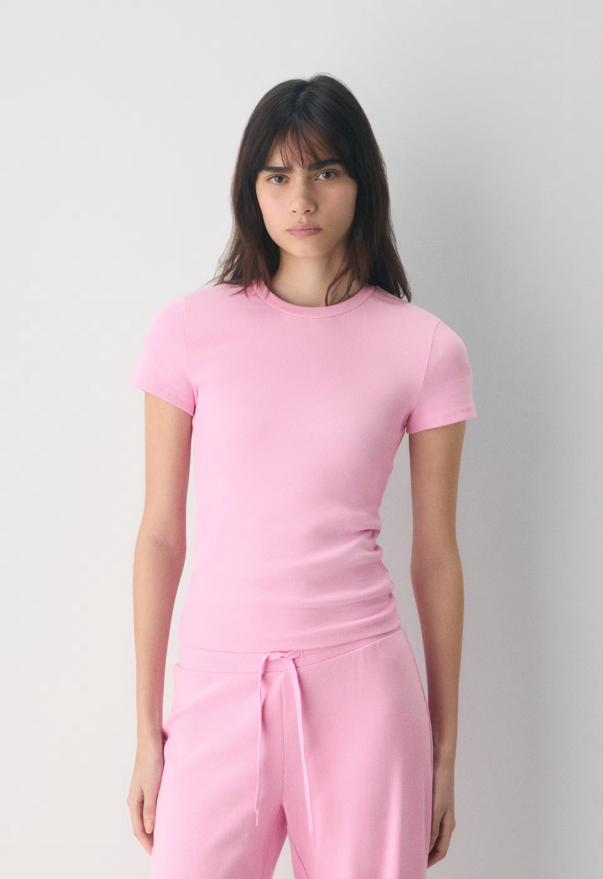 HomeStretch™ Rib Tune T-Shirt - MORGANITE PINK