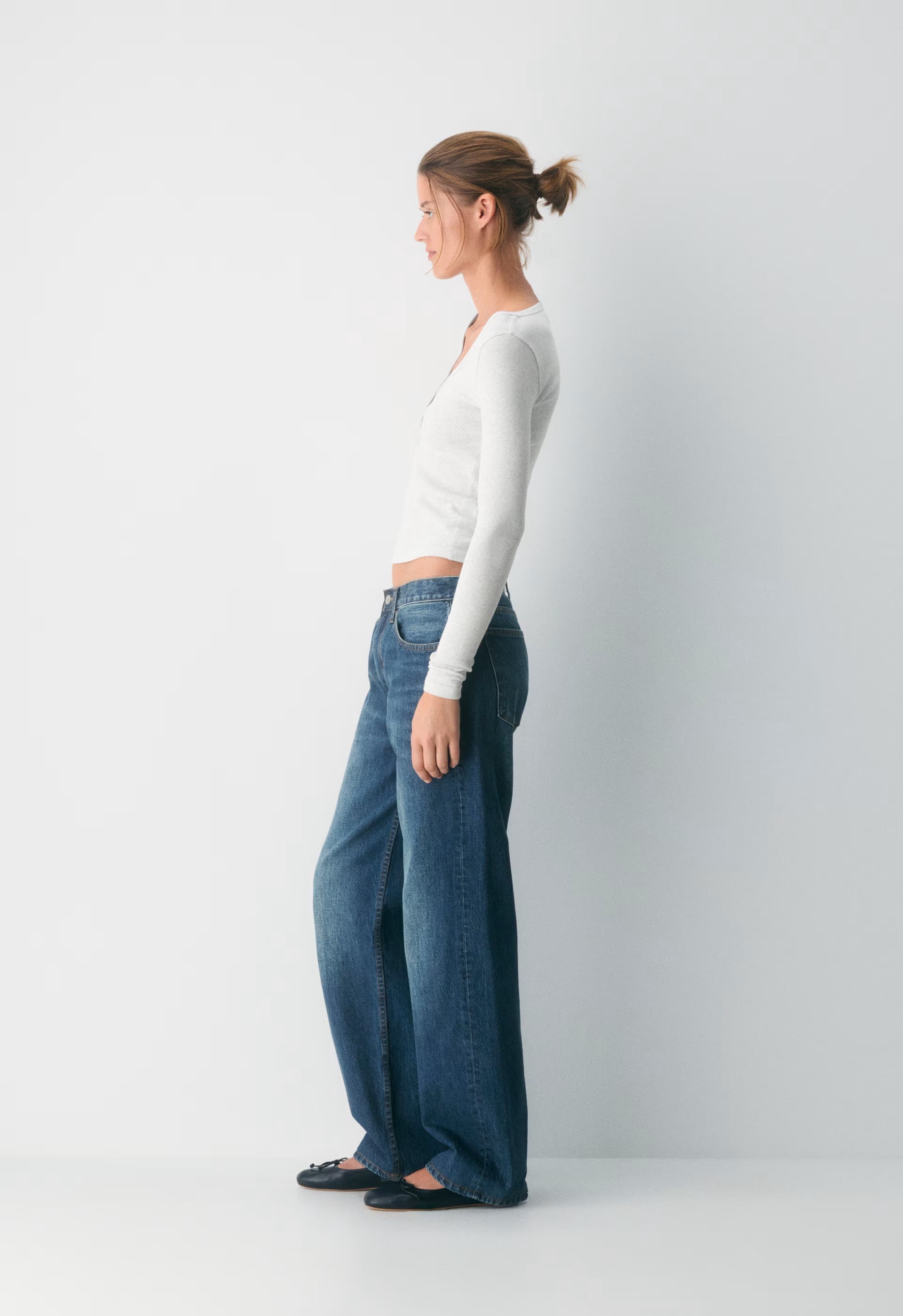 HomeStretch™ Rib Acoustic Henley - HEATHER CLOUD WHITE