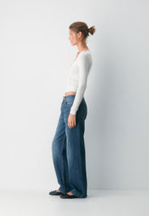 HomeStretch™ Rib Acoustic Henley - HEATHER CLOUD WHITE