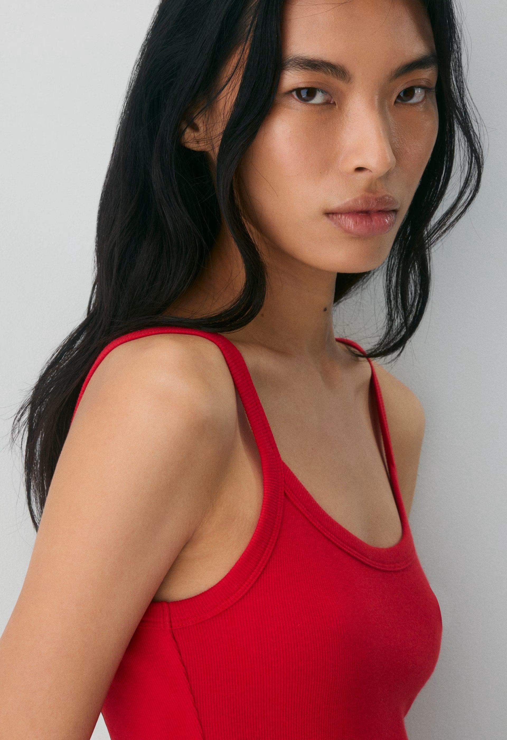 HomeStretch™ Rib Spectrum Cami Tank - FLASHING RED