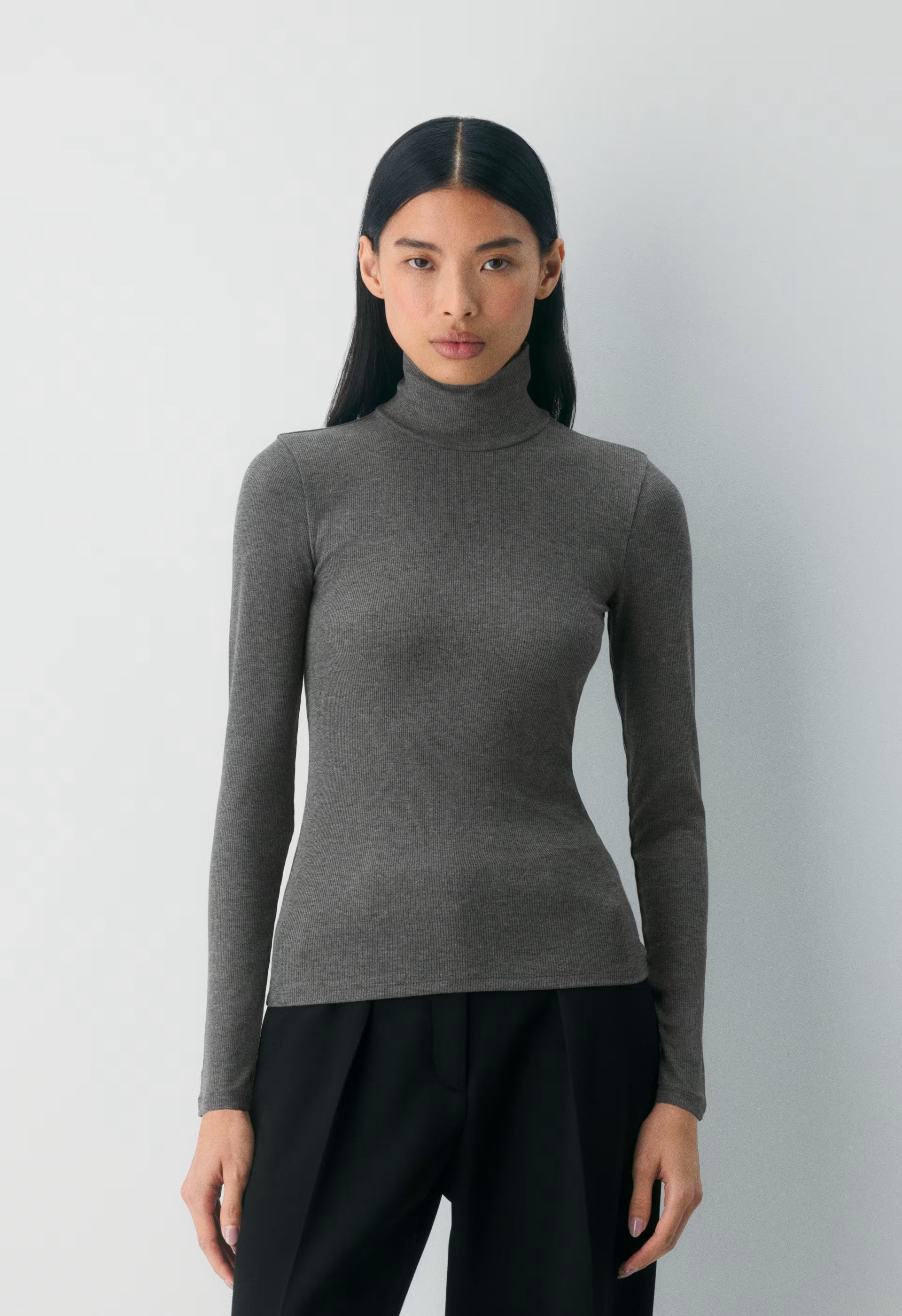 Only Turtleneck - HEATHER CHARCOAL