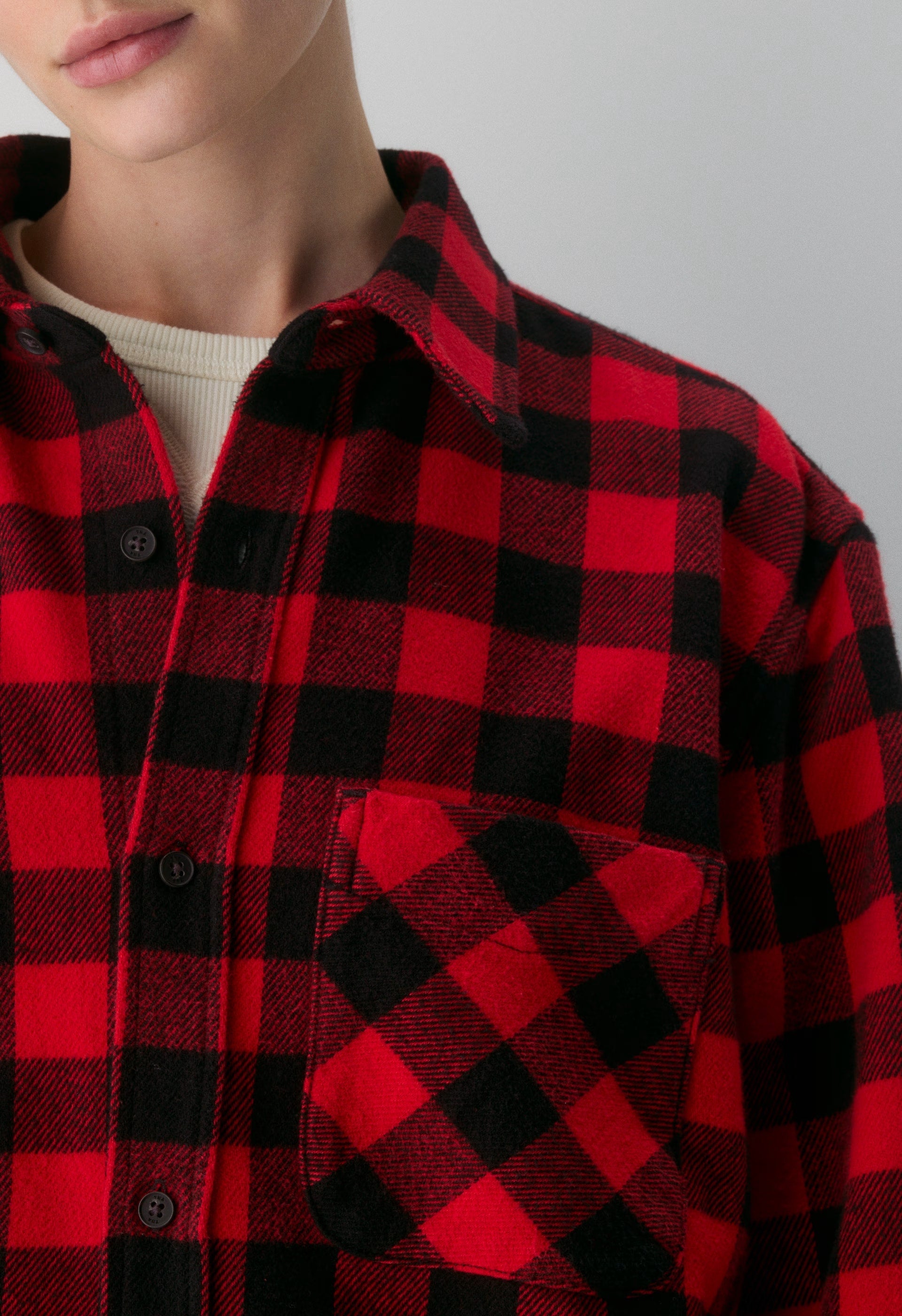Radcliff Shirt - PLUTO CHK BLK/FLSH RD