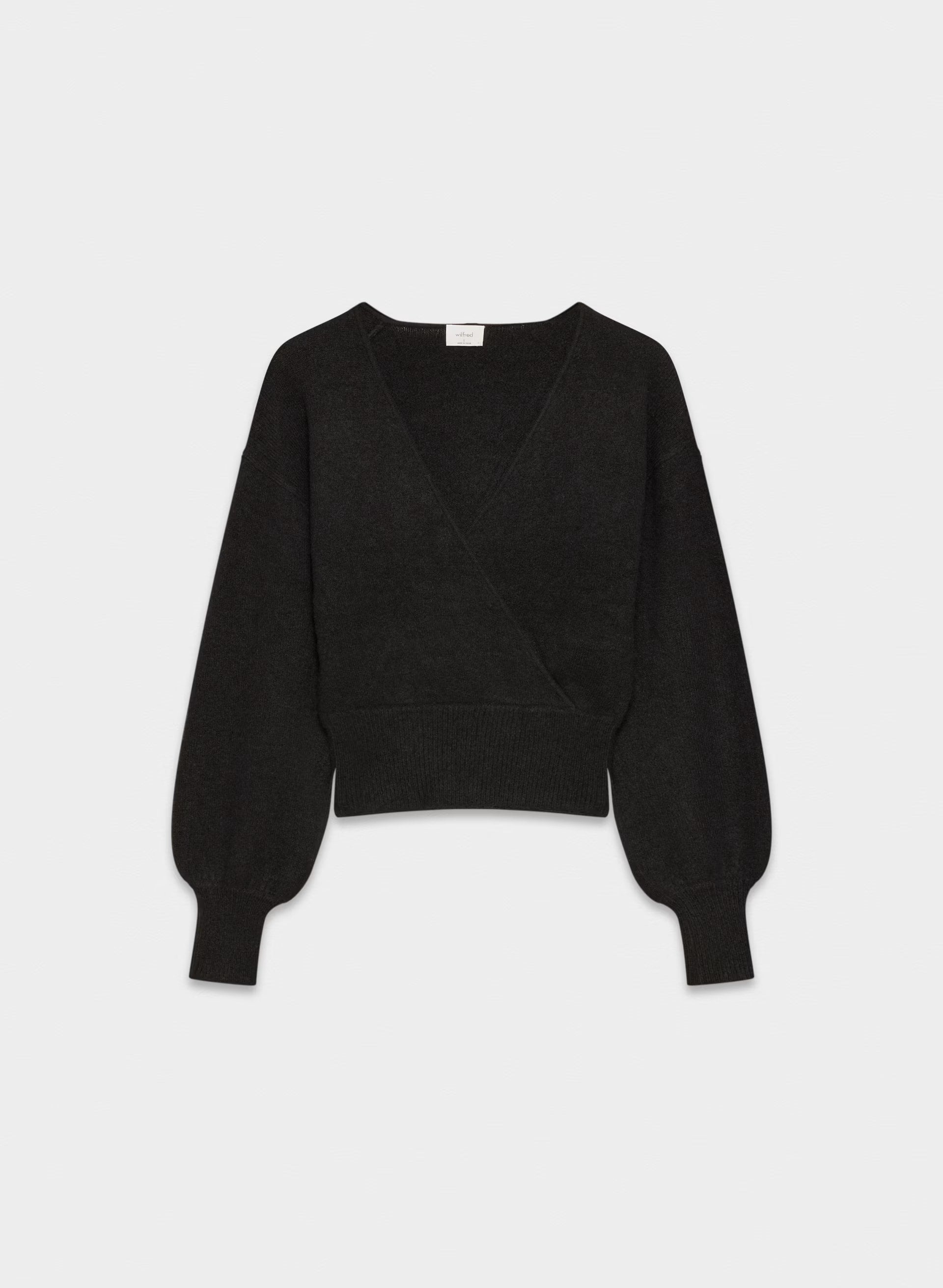 SoftSpoke™ Dear Wrap Sweater - BLACK