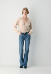 SoftSpoke™ Dear Wrap Sweater - HEATHER LIGHT OATMEAL