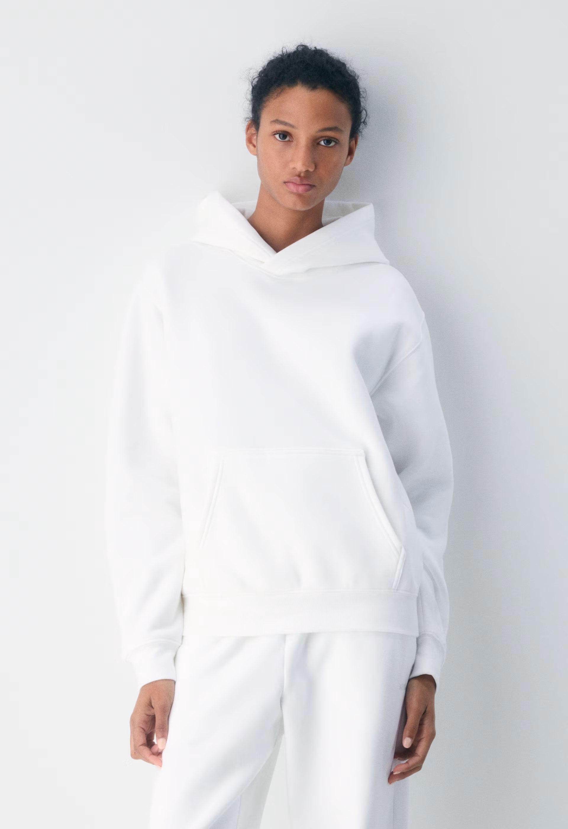Cozy Sweatfleece Perfect Hoodie - WHITE