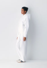 Cozy Sweatfleece Perfect Hoodie - WHITE