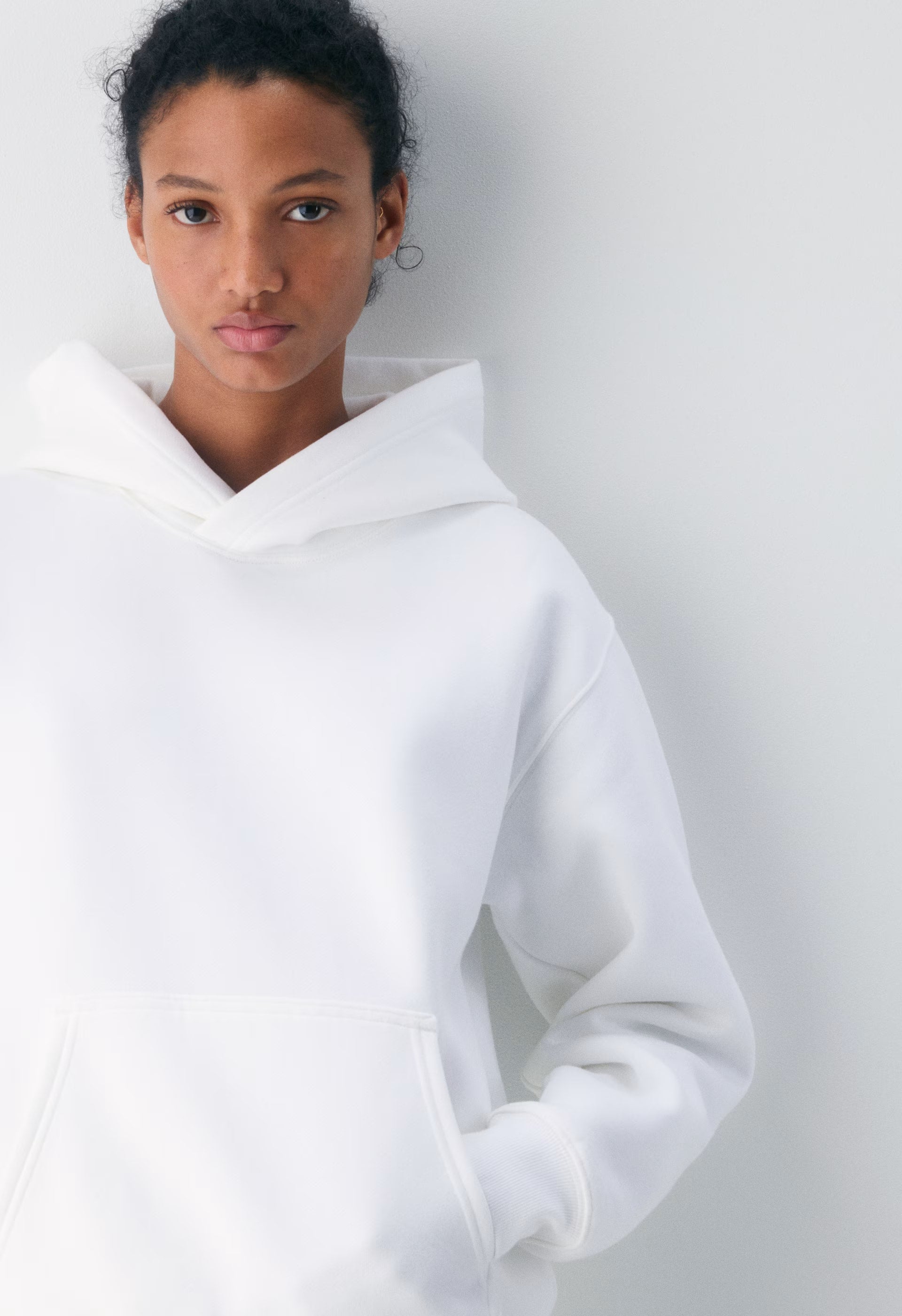 Cozy Sweatfleece Perfect Hoodie - WHITE