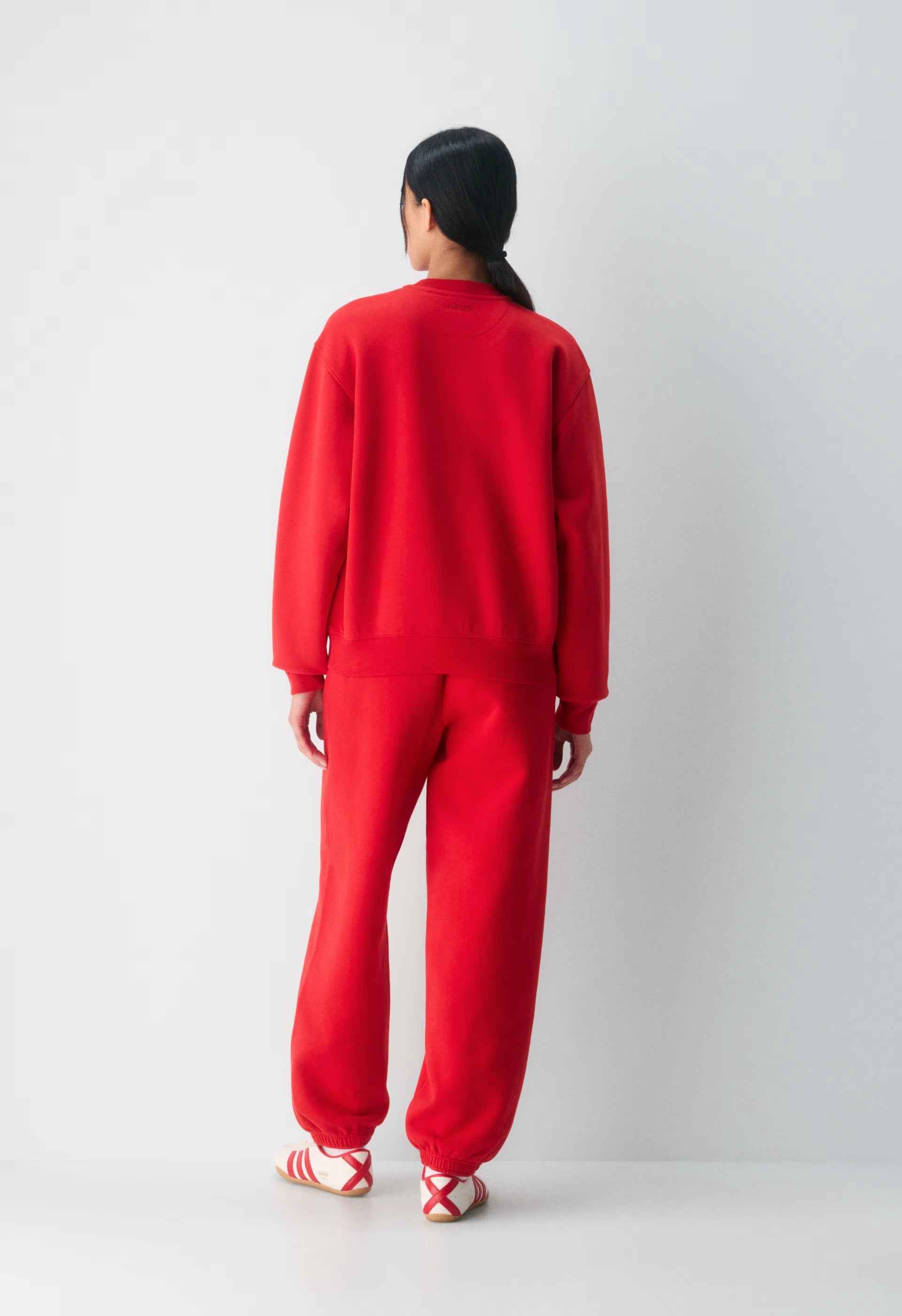 Cozy Sweatfleece Perfect Crew Sweatshirt - FLASHING RED