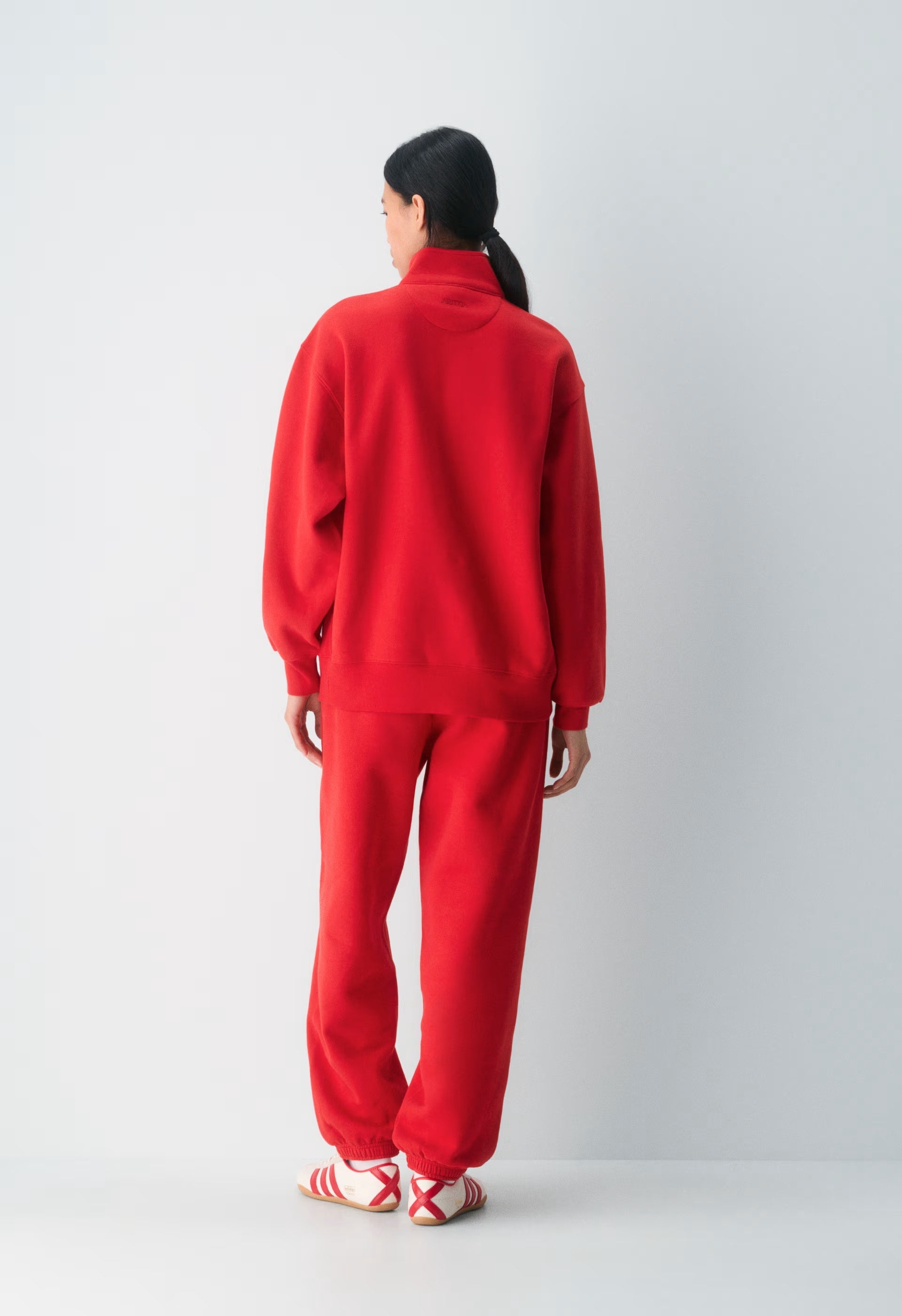 Cozy Sweatfleece Boyfriend 1/2 Zip - FLASHING RED