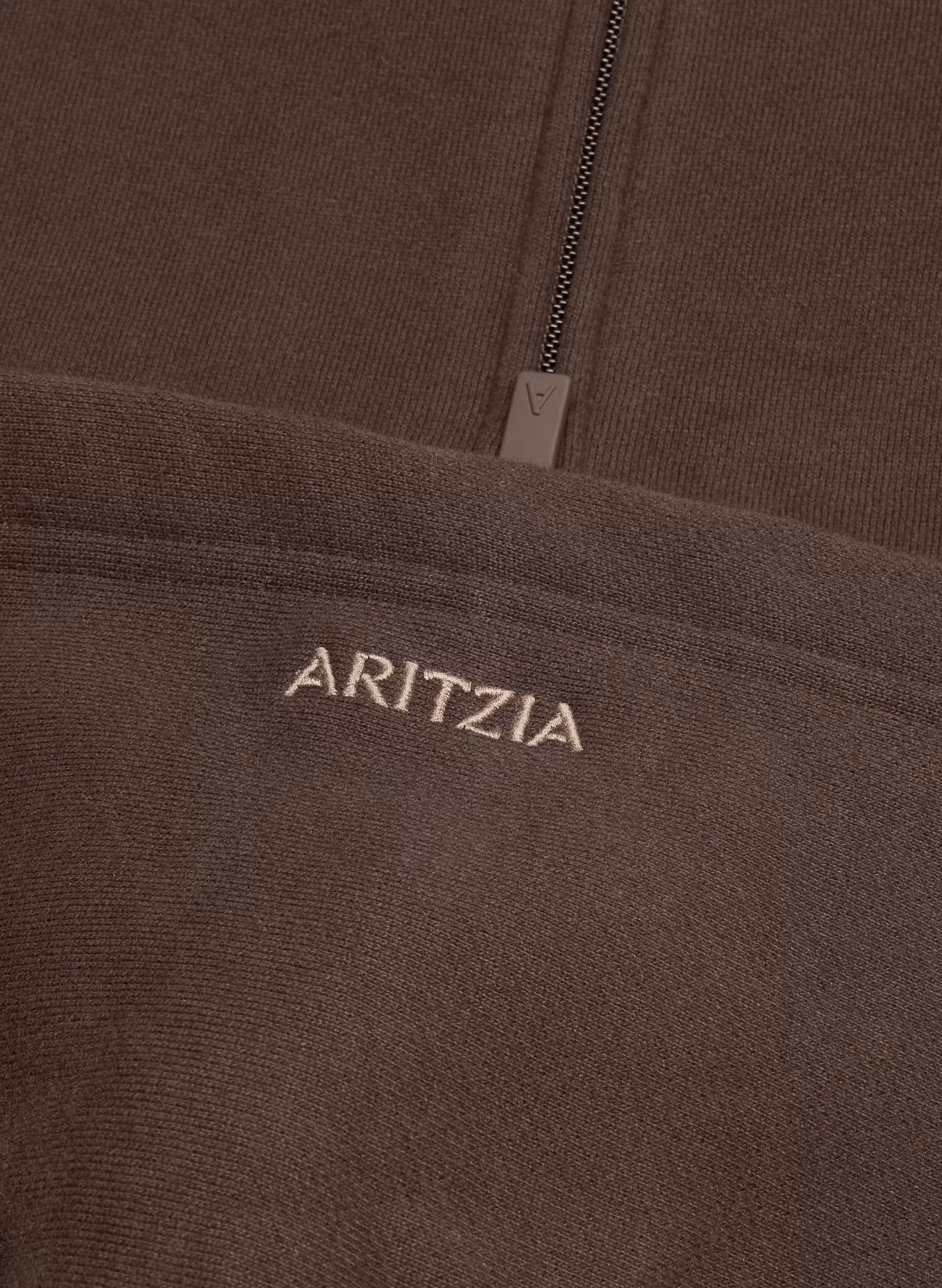 Cozy Sweatfleece Perfect Zip Hoodie - RICH MOCHA BROWN