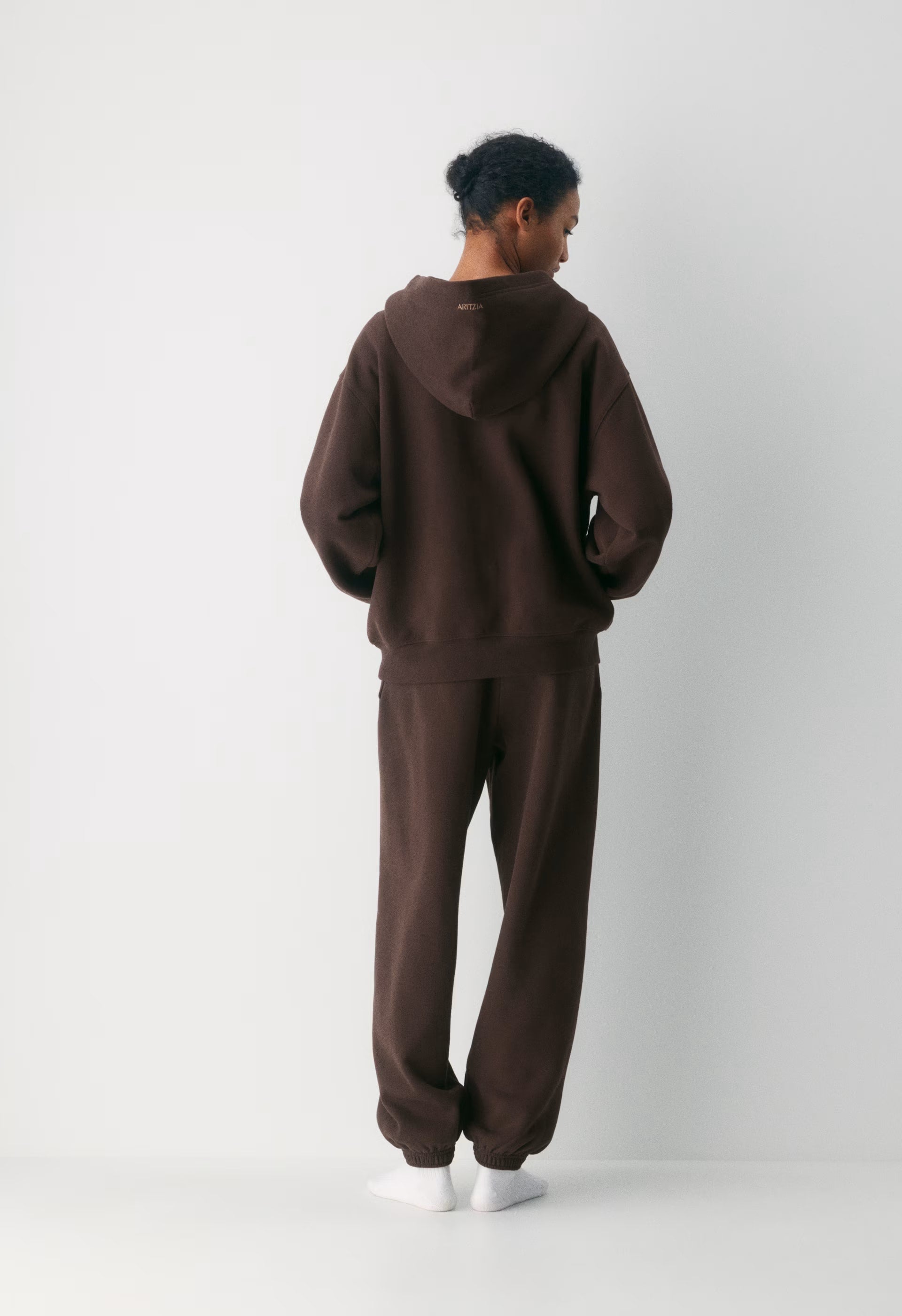 Cozy Sweatfleece Perfect Zip Hoodie - RICH MOCHA BROWN