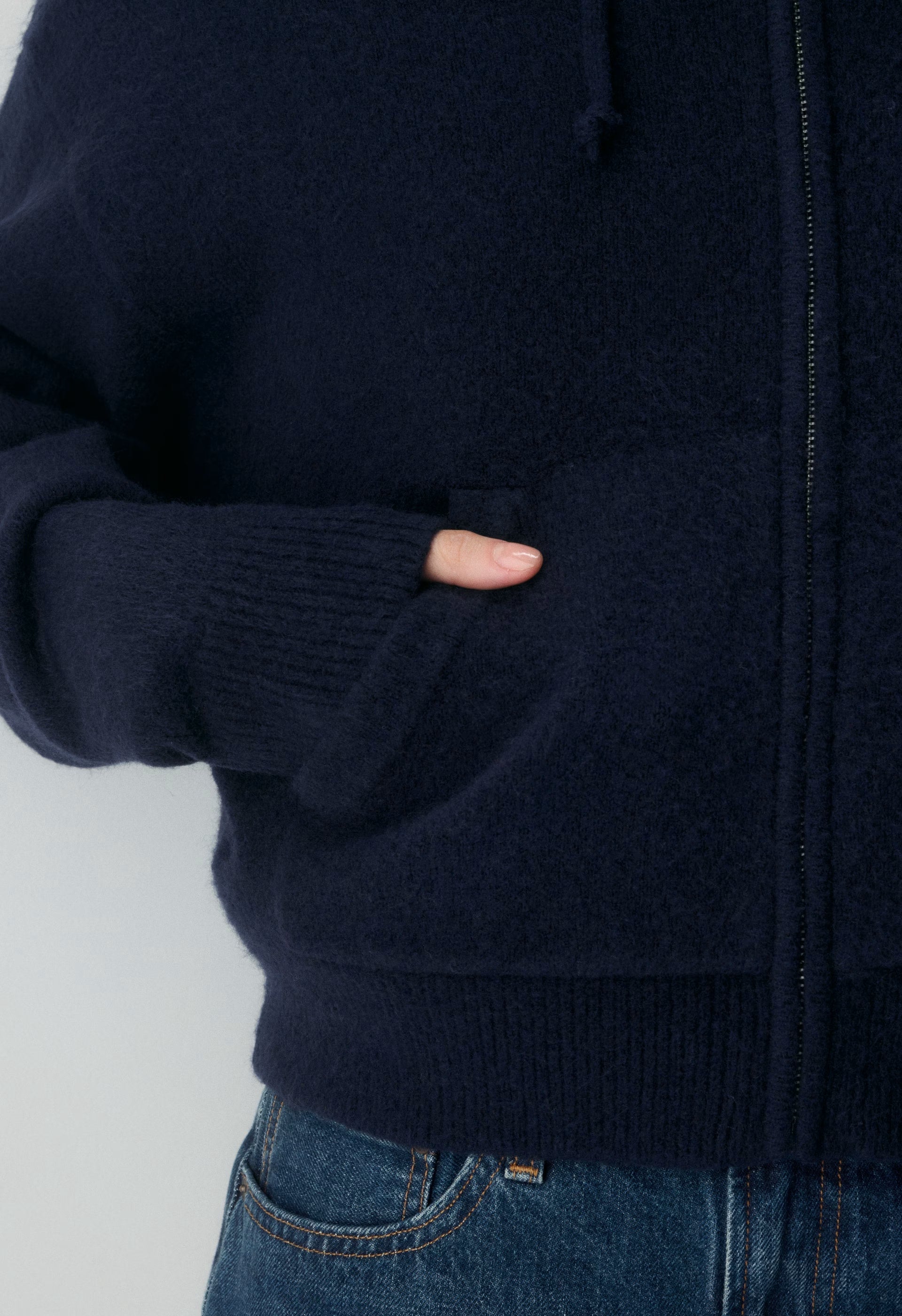 Peyton Zip Hoodie - PURE INDIGO