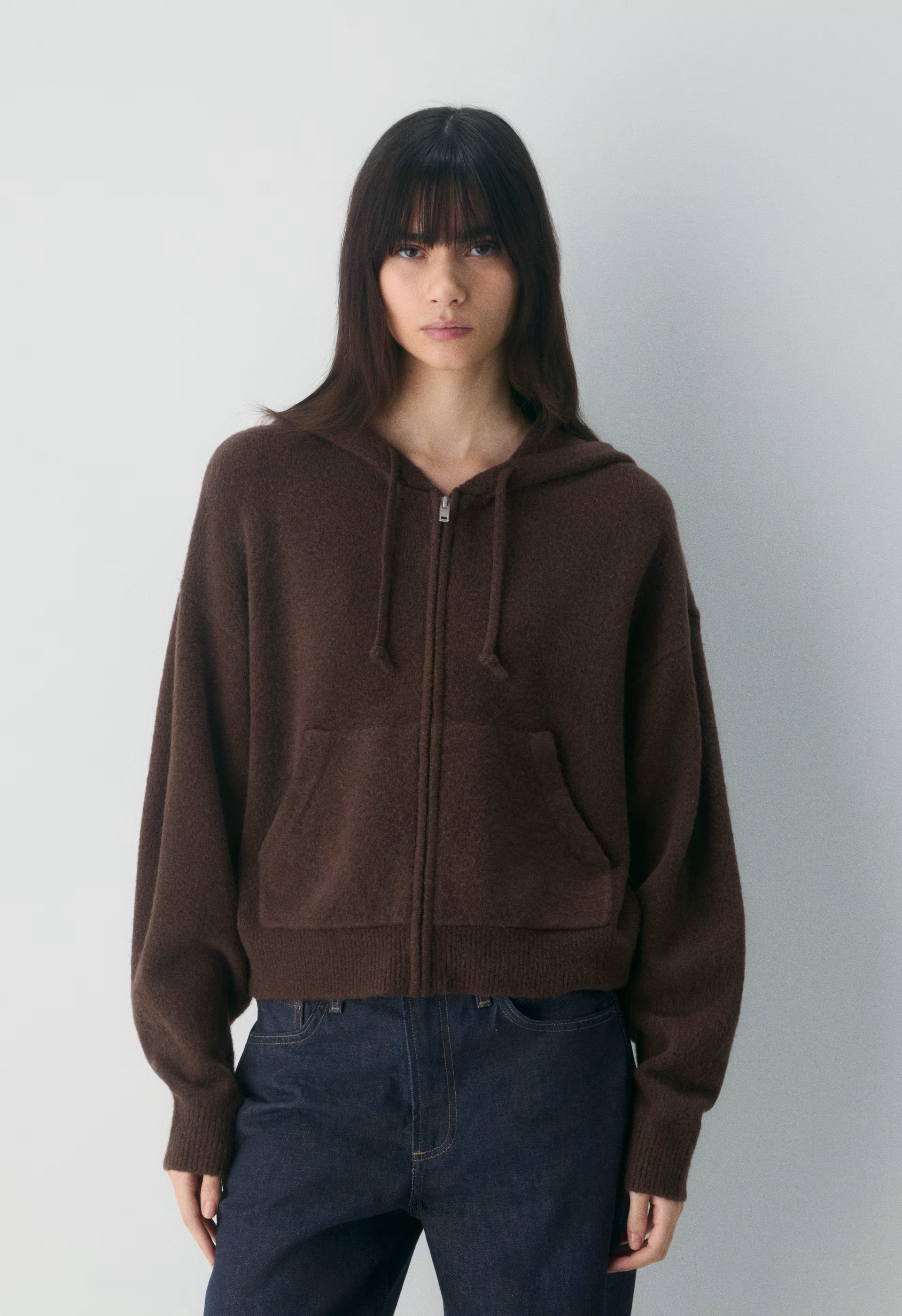 Peyton Zip Hoodie - RICH MOCHA BROWN