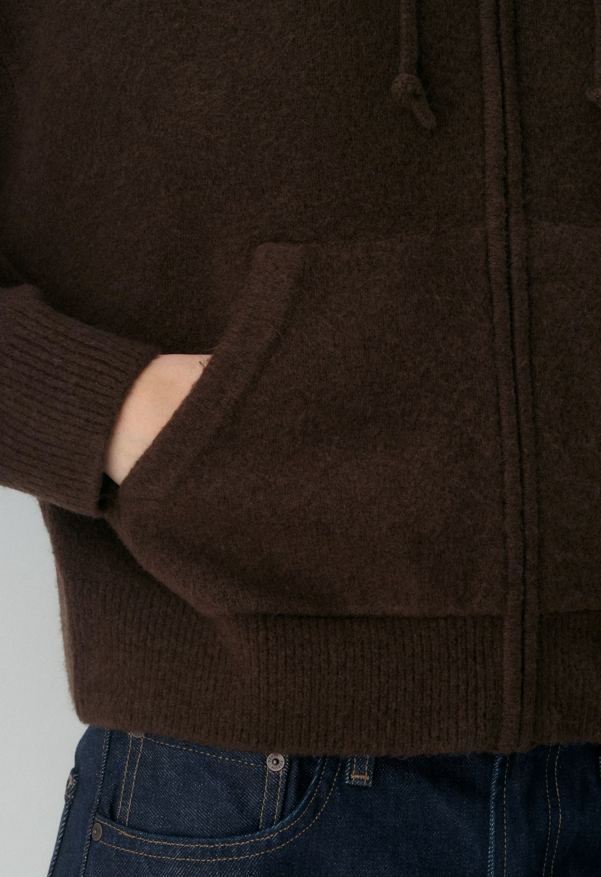 Peyton Zip Hoodie - RICH MOCHA BROWN