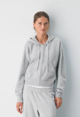 Peyton Zip Hoodie - HEATHER CHROME