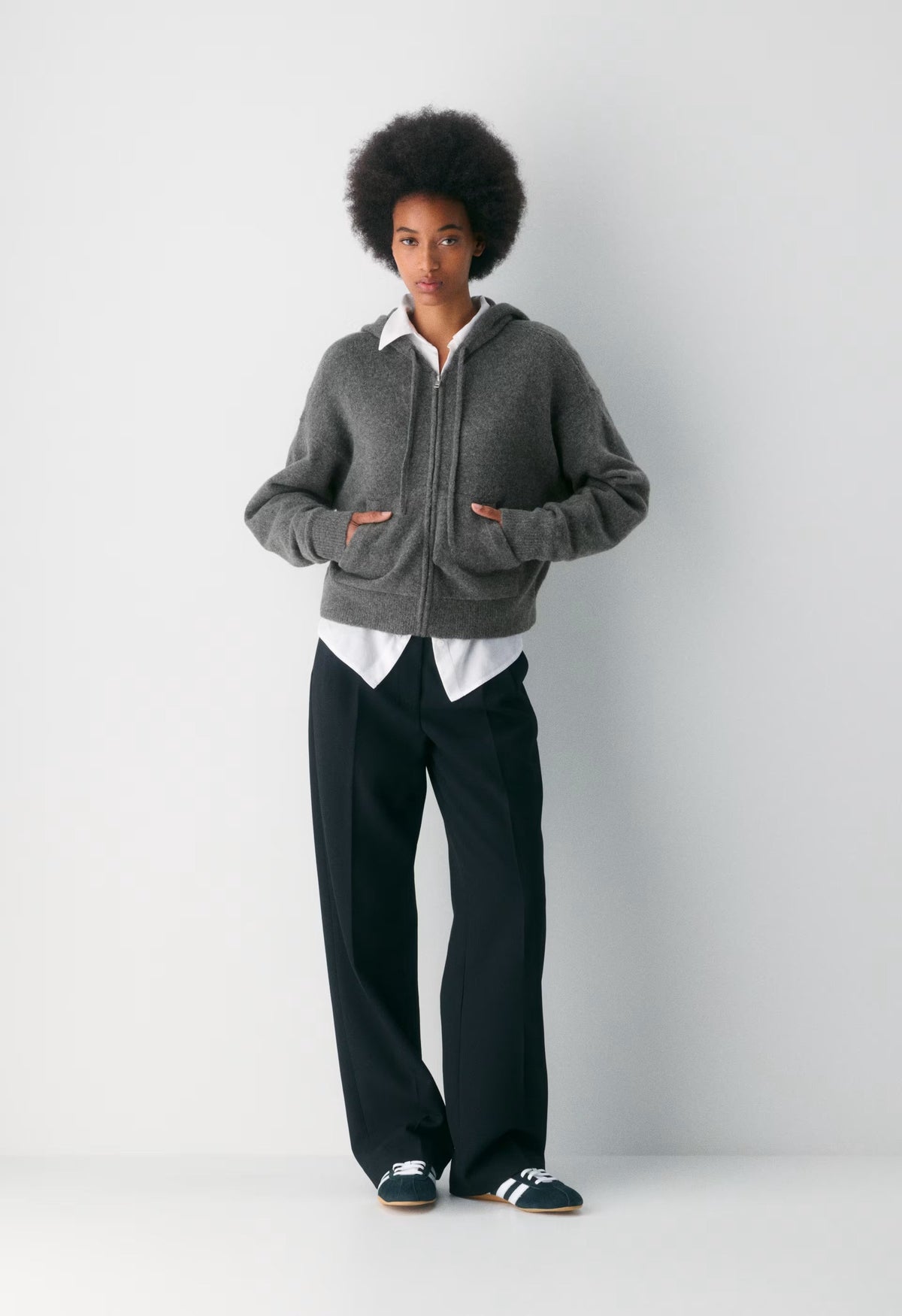 Peyton Zip Hoodie - HEATHER CHARCOAL